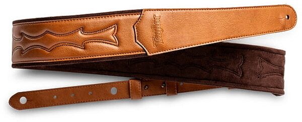 open zoom image for Taylor 2.75" Vegan Leather Guitar Strap, Tan, Main--TW-Straps-4202-27