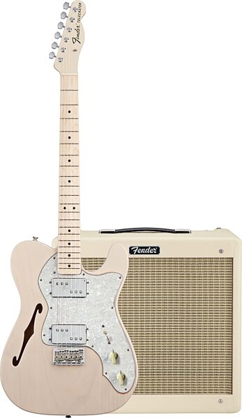 open zoom image for Fender '72 Special Run Telecaster Thinline Electric Guitar (with Gig Bag), with FSR Fender Blues Jr (NOT Included)
