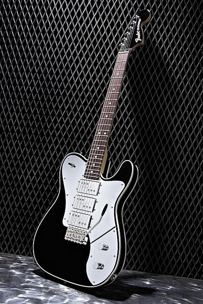 open zoom image for Fender J5 Triple Tele Deluxe Electric Guitar (with Gig Bag), Black - Glamour View
