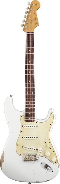 open zoom image for Fender Road Worn '60s Stratocaster Electric Guitar (with Gig Bag), Olympic White