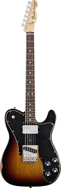 open zoom image for Fender Road Worn 72 Telecaster Deluxe Custom Electric Guitar (with Gig Bag), 3-Color Sunburst