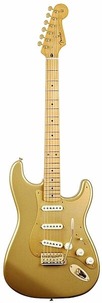 open zoom image for Fender 50th Anniversary Stratocaster Electric Guitar (with Gig Bag), Aztec Gold