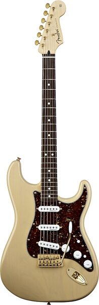 open zoom image for Fender Deluxe Players Stratocaster Electric Guitar (Rosewood with Gig Bag), Honey Blonde