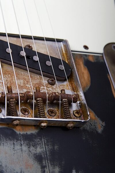 open zoom image for Fender Joe Strummer Signature Telecaster Electric Guitar, Bridge Detail