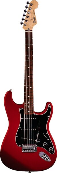 open zoom image for Fender Standard Satin Stratocaster Electric Guitar (Rosewood), Candy Apple Red