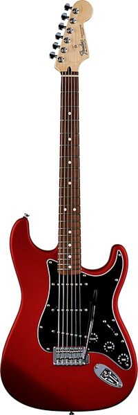 open zoom image for Fender Standard Satin Stratocaster Electric Guitar (Rosewood, with Gig Bag), Candy Apple Red