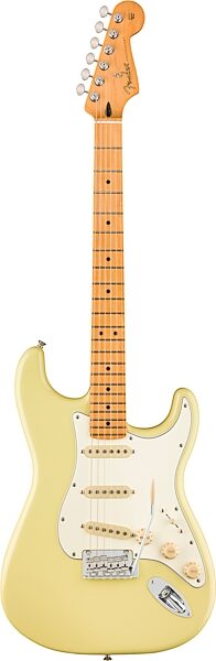 open zoom image for Fender Player II Stratocaster Electric Guitar, with Maple Fingerboard, Hialeah Yellow, Open Box (Very Good), Action Position Back