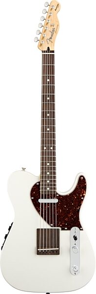 open zoom image for Fender Acoustasonic Telecaster Electric Guitar (with Gig Bag), Olympic White