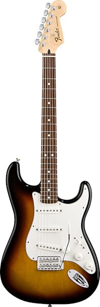 open zoom image for Fender Standard Stratocaster Electric Guitar (Maple Fretboard), Brown Sunburst