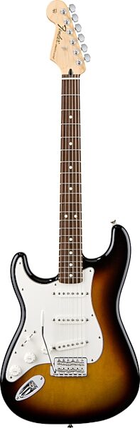 open zoom image for Fender Standard Left-Handed Stratocaster Electric Guitar (Rosewood Fingerboard), Brown Sunburst