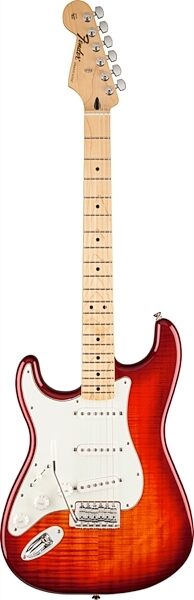 open zoom image for Fender Standard Stratocaster Plus Top Left-Handed Electric Guitar, with Maple Neck, Aged Cherry Burst