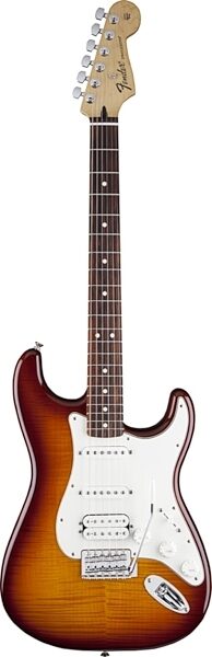 open zoom image for Fender Standard Stratocaster HSS Plus Top Electric Guitar, with Rosewood Fingerboard, Tobacco Sunburst