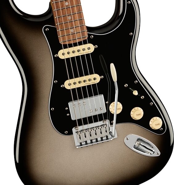 open zoom image for Fender Player Plus Stratocaster HSS Electric Guitar, Pau Ferro Fingerboard (with Gig Bag), Action Position Back