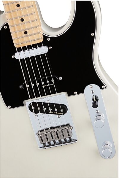 open zoom image for Fender Deluxe Nashville Telecaster Electric Guitar (Maple, with Gig Bag), White Blonde Body Front
