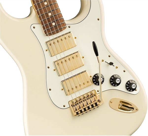 open zoom image for Fender Limited Edition Mahogany Blacktop Stratocaster HHH Elecric Guitar, View
