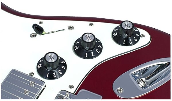 open zoom image for Fender Blacktop Stratocaster HH Electric Guitar (Maple), Candy Apple Red - Closeup 1