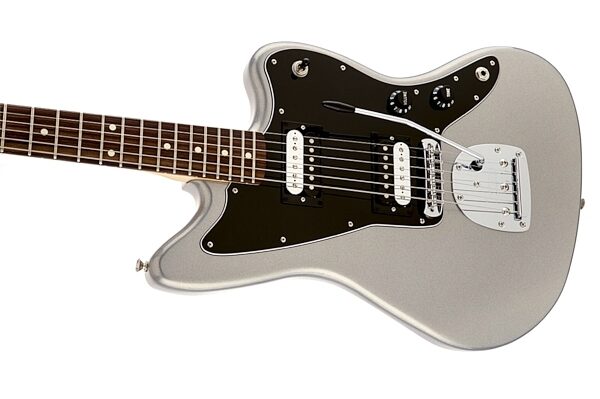 open zoom image for Fender Standard Jazzmaster HH Electric Guitar, with Rosewood Fingerboard, Ghost Silver Body Left