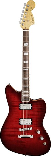 open zoom image for Fender Select Carved Maple Top Jazzmaster HH Electric Guitar, Cayenne Burst