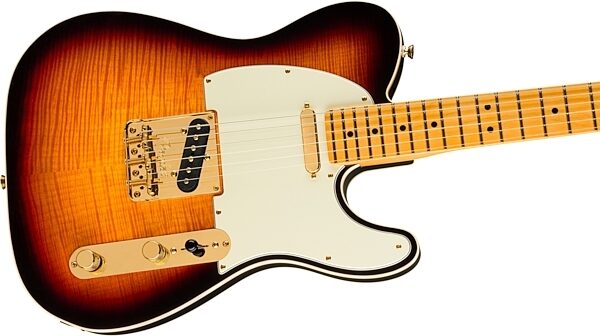 open zoom image for Fender 75th Anniversary American Professional Custom Telecaster Electric Guitar, Maple Fingerboard (with Case), 2-Color Sunburst, Action Position Back