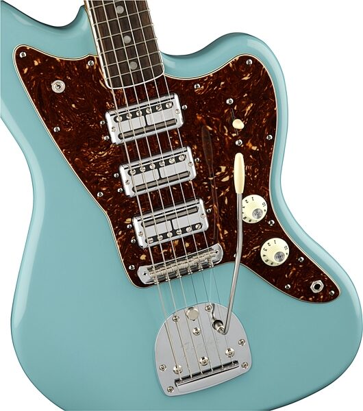 open zoom image for Fender 60th Anniversary Triple Jazzmaster Electric Guitar (with Case), Action Position Back