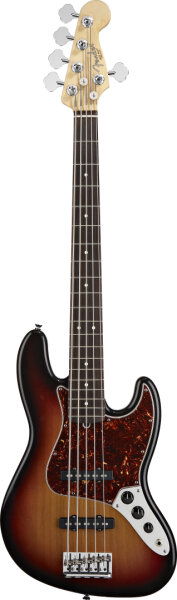 open zoom image for Fender American Standard Jazz V Electric Bass, 5-String with Case, 3-Color Sunburst