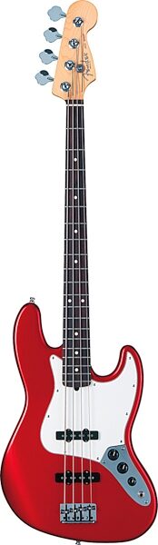 open zoom image for Fender American Jazz Electric Bass (Rosewood, with Case), Chrome Red