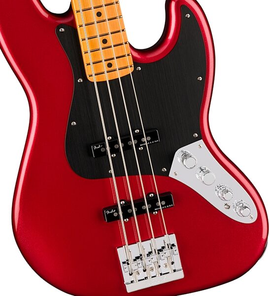 open zoom image for Fender American Ultra II Jazz Electric Bass, Maple Fingerboard (with Case), Sinister Red, Open Box (Very Good), Action Position Back