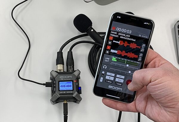 open zoom image for Zoom F3 Portable Field Recorder, New, Action Position Back