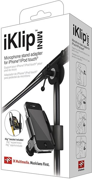 open zoom image for IK Multimedia iKlip MINI iPhone and iPod Music Stand Adapter, Main