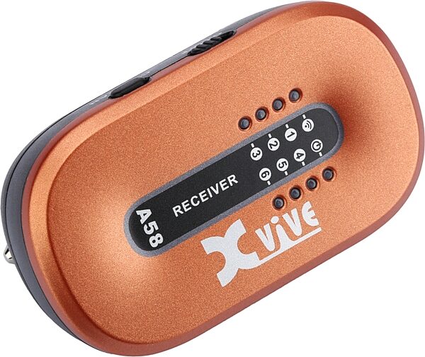 open zoom image for Xvive A58 Digital 5.8 GHz Wireless Guitar System, Orange, Receiver Folded