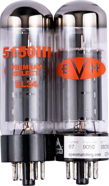 open zoom image for EVH Eddie Van Halen EL34 Tube Kit, Burned in and Matched Duet, Action Position Back