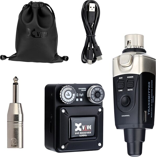 open zoom image for Xvive U45 5.8 GHz Digital Wireless In-Ear Monitor System, Black, Main