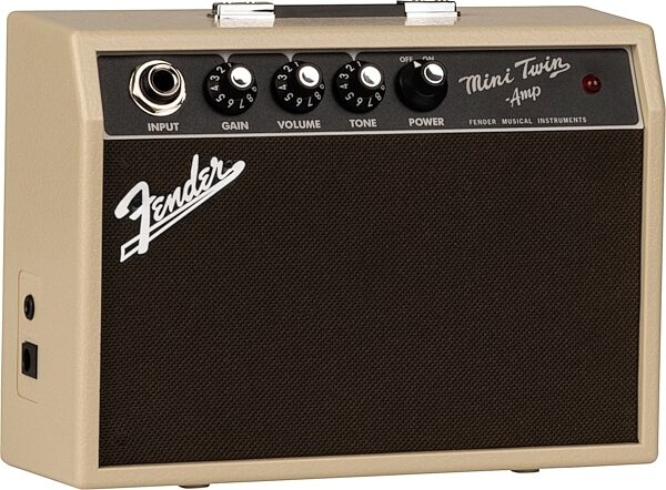 open zoom image for Fender Mini '65 Twin Battery Amp, Blonde, Action Position Back