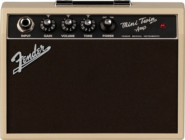 open zoom image for Fender Mini '65 Twin Battery Amp, Blonde, Action Position Back