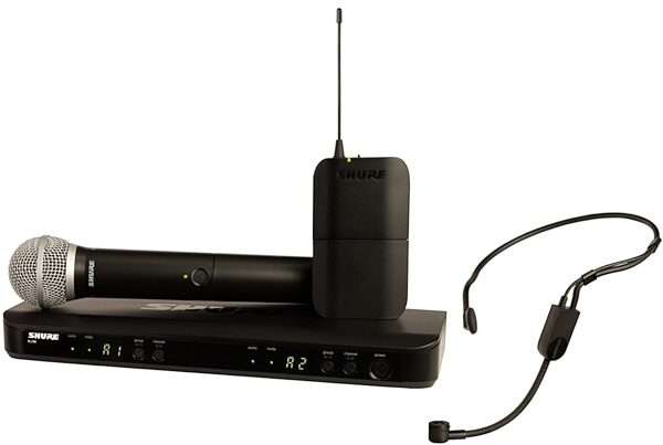 open zoom image for Shure BLX1288/P31 Dual-Channel Combo PGA31 Headset and PG58 Handheld Wireless Microphone System, Band H9 (512 - 542 MHz), Main