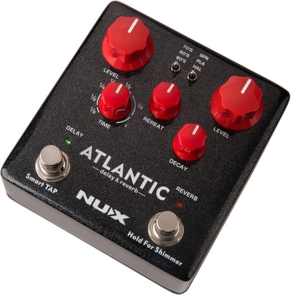 open zoom image for NUX Atlantic Delay and Reverb Pedal, New, Angled Front