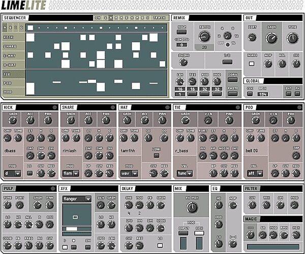 open zoom image for Native Instruments Reaktor Electronic Instruments 2, Limelite Beat Composer