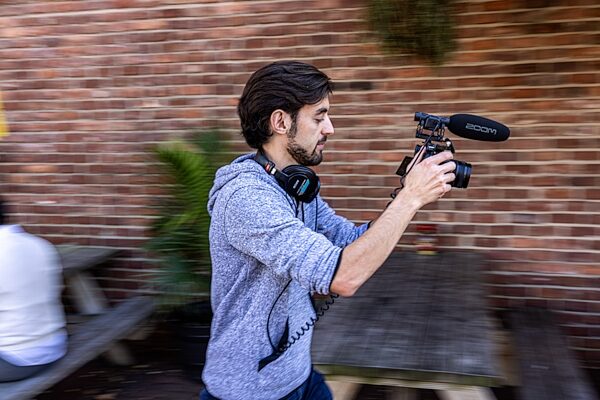 open zoom image for Zoom M3 MicTrak Stereo Shotgun Microphone/Recorder, New, Action Position Back
