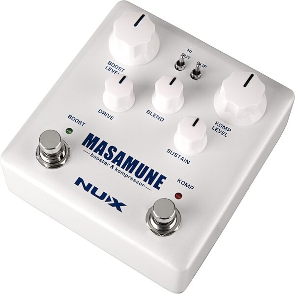 open zoom image for NUX Masamune 2-in-1 Compressor and Boost Pedal, Angled Front