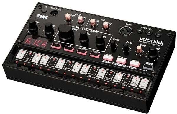 open zoom image for Korg Volca Kick Bass Drum Synthesizer, New, Angle