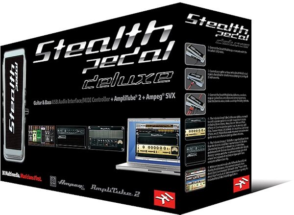 open zoom image for IK Multimedia StealthPedal Deluxe Guitar Audio Interface Pedal, Main