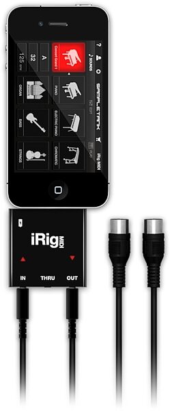open zoom image for IK Multimedia iRig MIDI Interface for iDevices, Front Connection