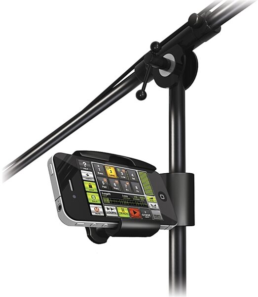 open zoom image for IK Multimedia iKlip MINI iPhone and iPod Music Stand Adapter, On Stand 2