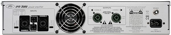 open zoom image for Peavey IPR3000 Power Amplifier (3000 Watts), Rear