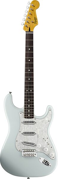 open zoom image for Squier Vintage Modified Stratocaster Surf Electric Guitar, Sonic Blue