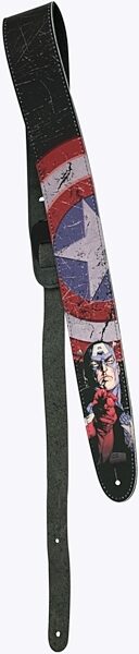 open zoom image for Peavey Marvel Superheroes Guitar Straps, Captain America Leather