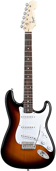 open zoom image for Squier Bullet Strat Electric Guitar with Tremolo, 3-Color Sunburst