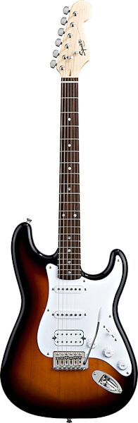 open zoom image for Squier Bullet Stratocaster HSS Electric Guitar with Tremolo, Brown Sunburst