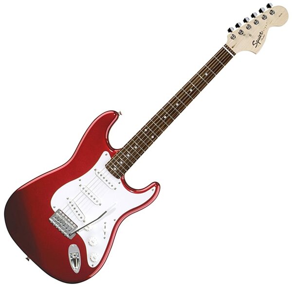 open zoom image for Squier Affinity Strat Electric Guitar (Rosewood), Metallic Red