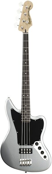 open zoom image for Squier Vintage Modified Jaguar Special HB Electric Bass, Silver Metallic